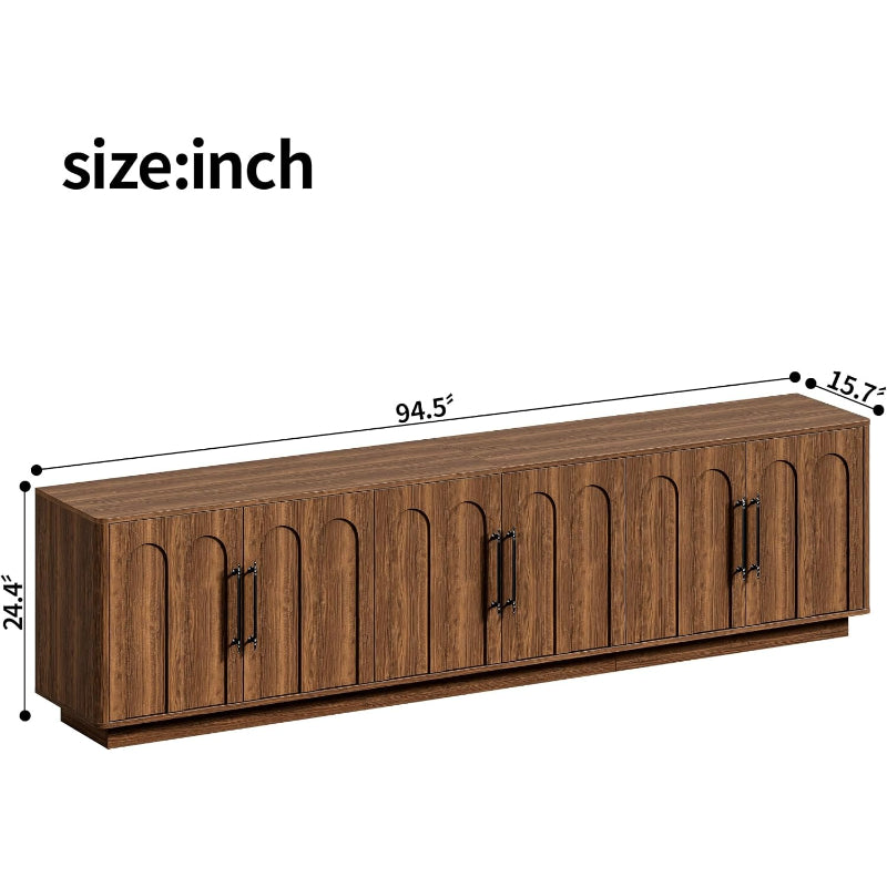 Walnut Arched Door TV Stand