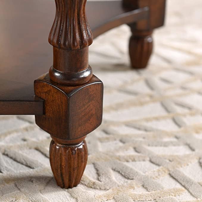 Oval Glass Wood End Table