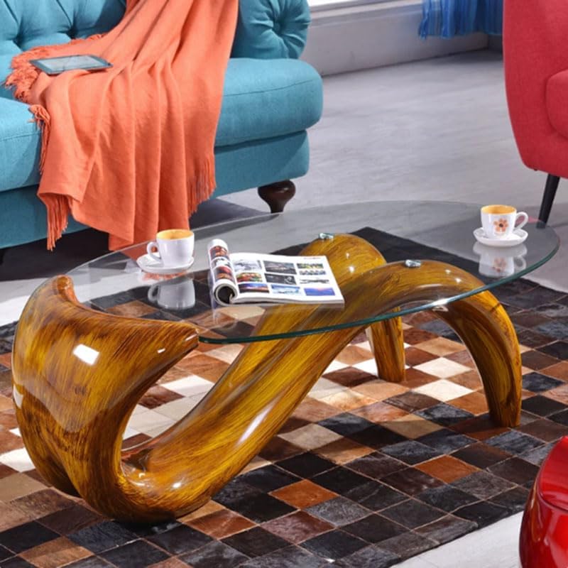 Mid-Century Brown Glass Coffee Table