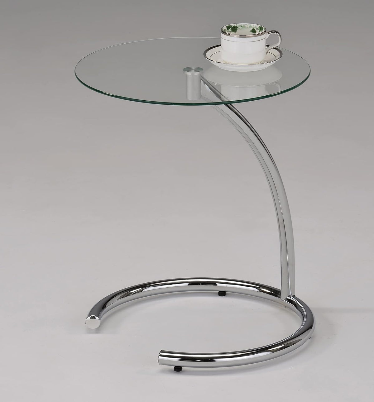 Chrome Base Glass Side Table