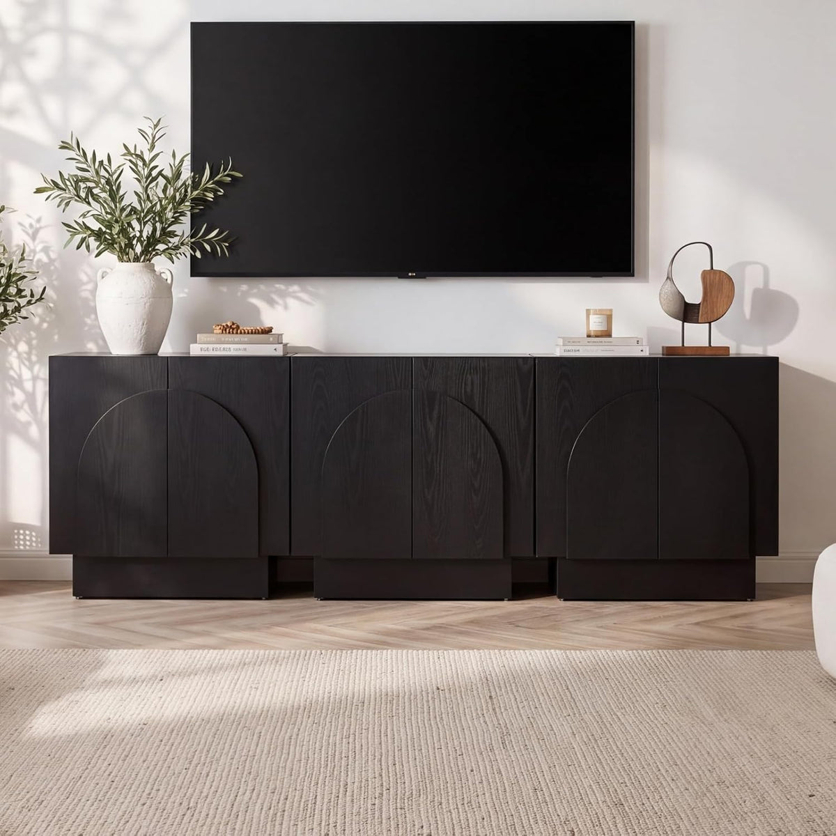 Black Arched Door Sideboard Set