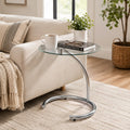 Chrome Base Glass Side Table