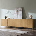 Oak Wood Metal Leg Sideboard
