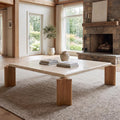 Travertine Wood Coffee Table