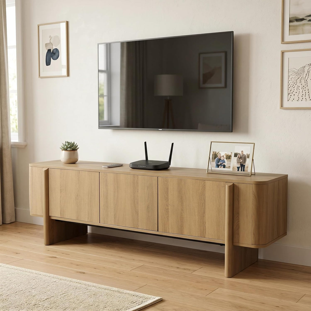 Walnut Mid-Century TV Stand