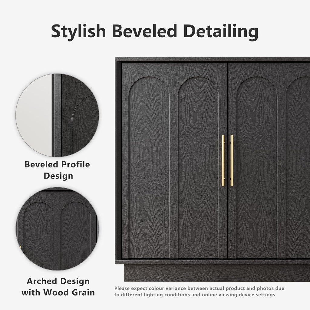 Black Storage Sideboard Set