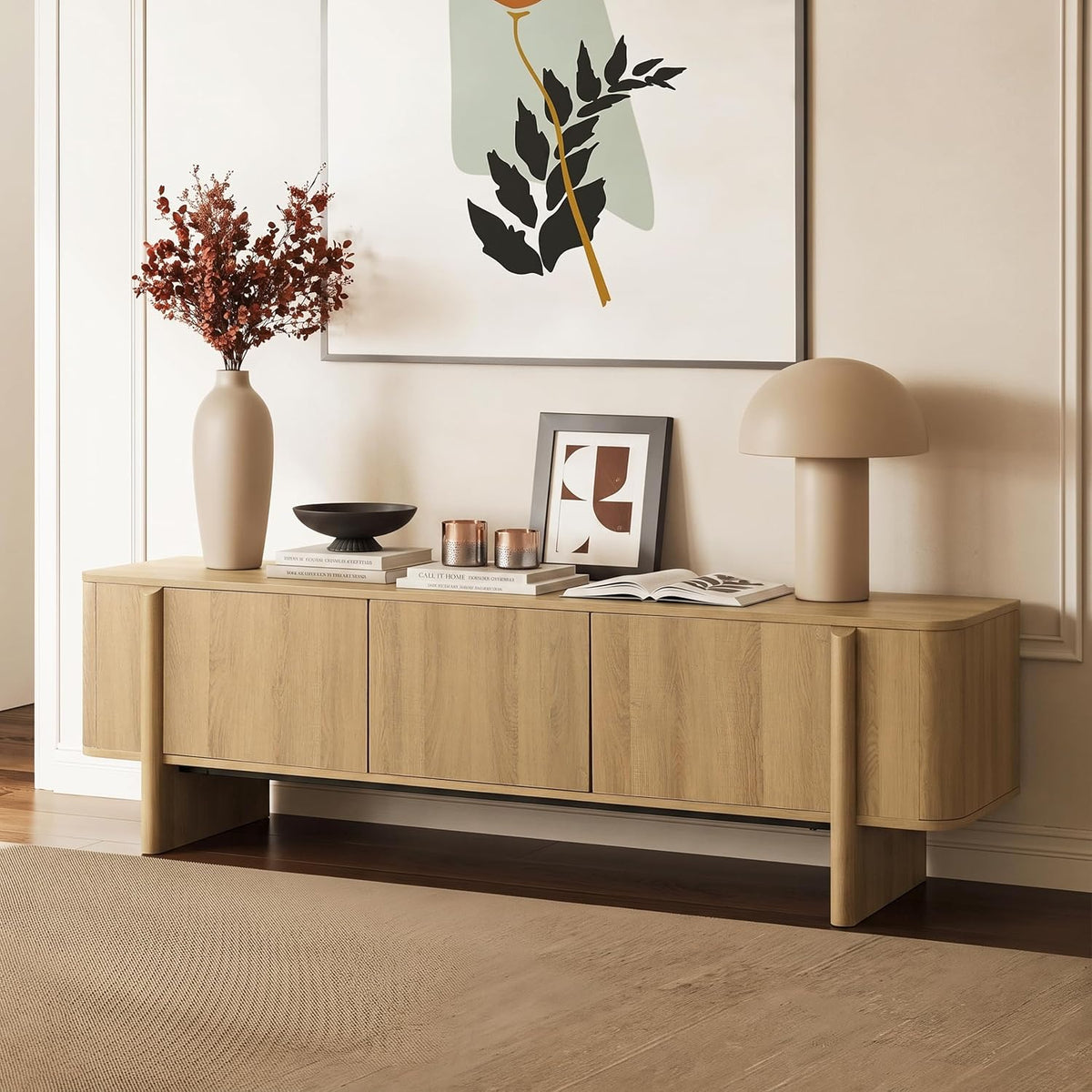 Walnut Mid-Century TV Stand