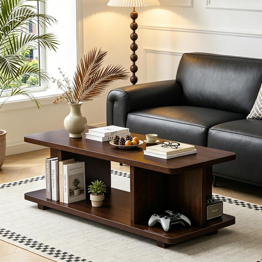 Dark Brown Farmhouse Coffee Table
