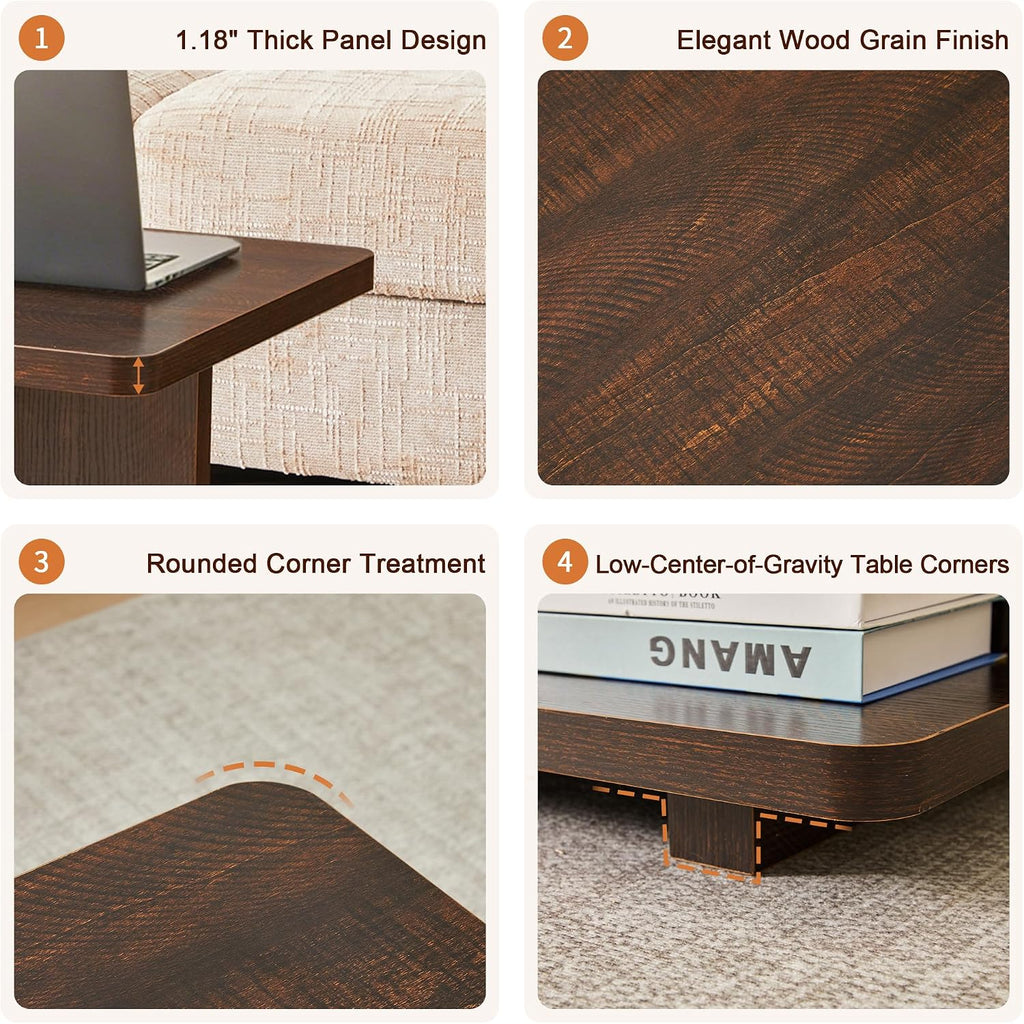 Dark Brown Farmhouse Coffee Table