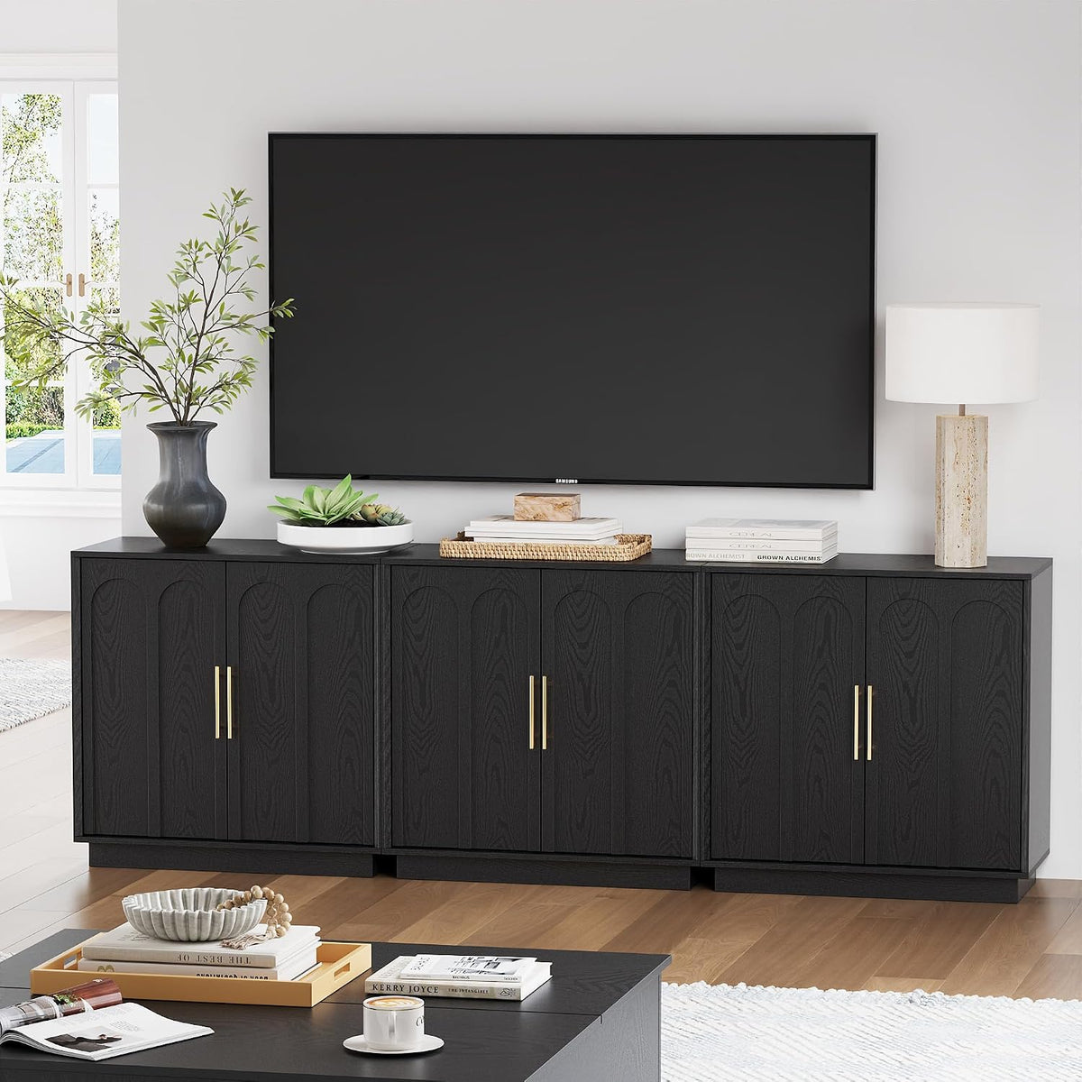 Black Storage Sideboard Set