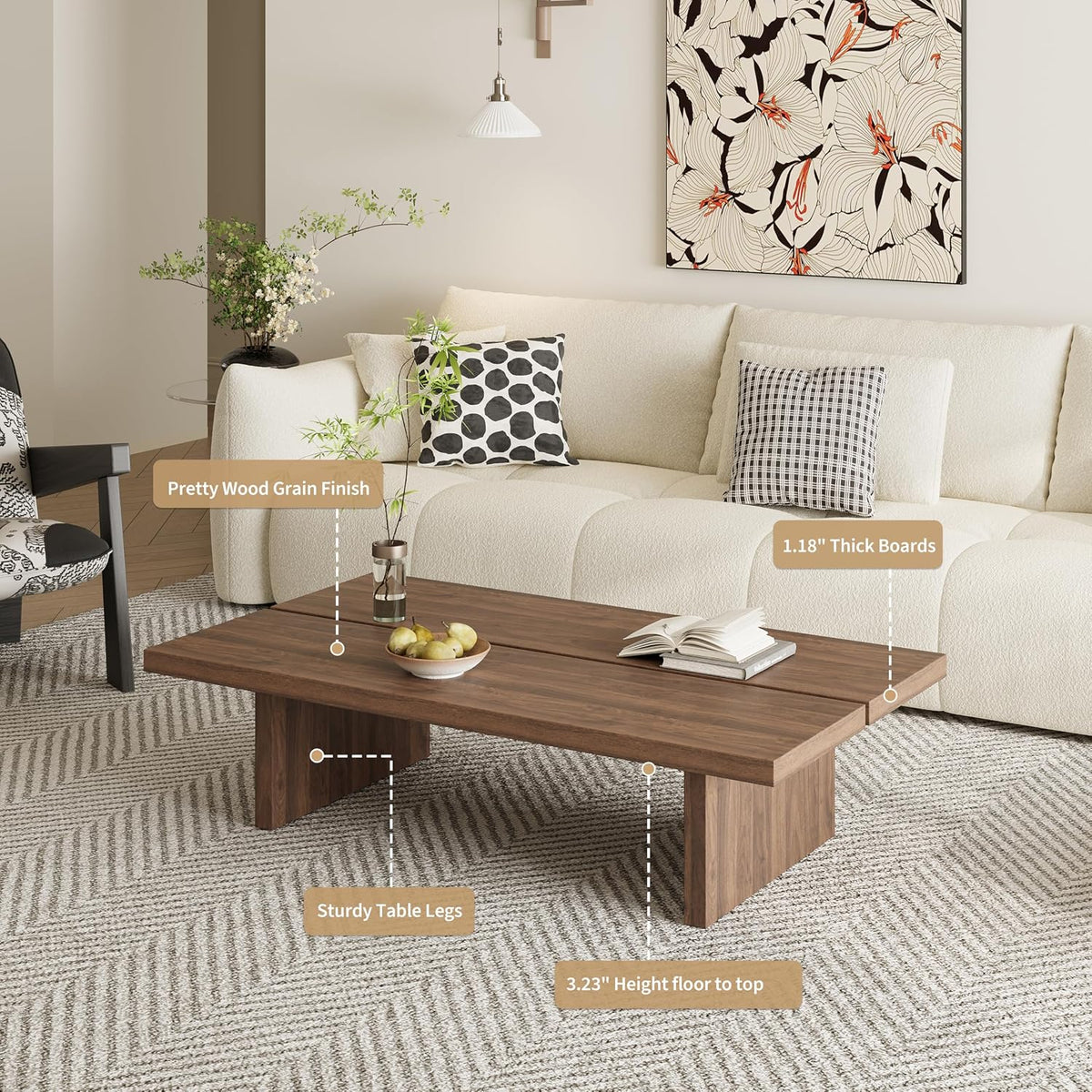 Brown Walnut Coffee Table