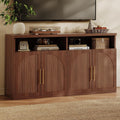 Walnut Fluted Buffet Cabinet