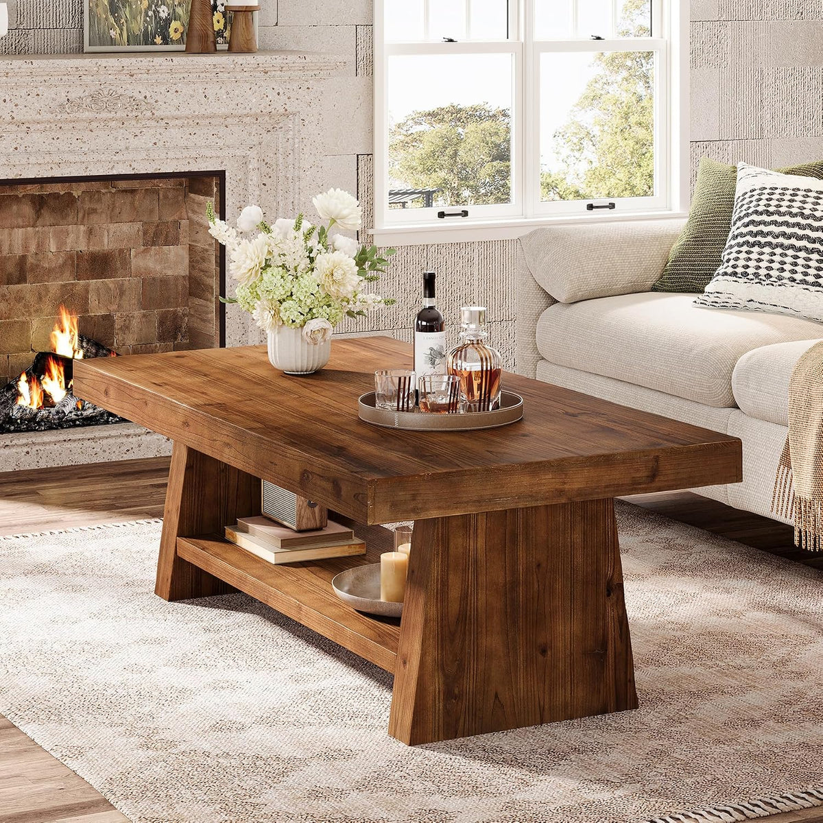 Farmhouse Wood Coffee Table
