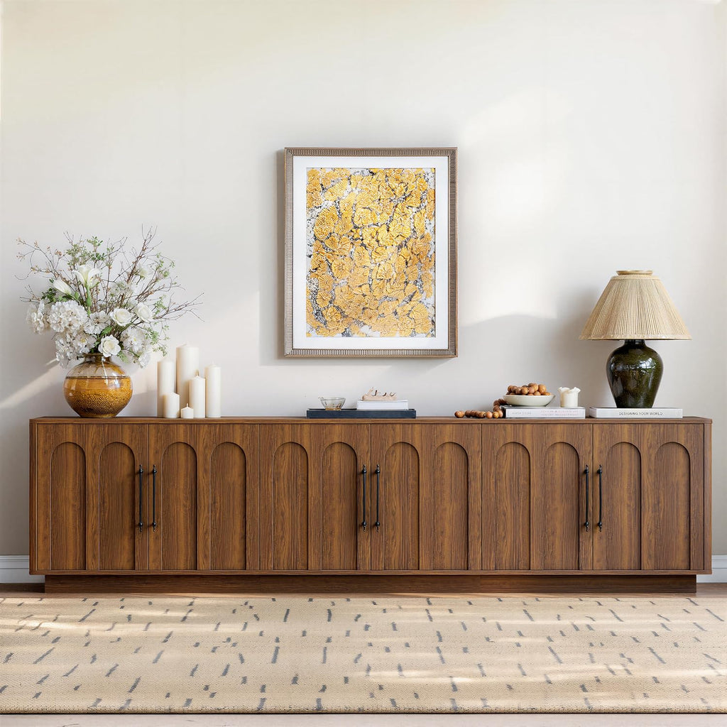 Walnut Arched Door TV Stand